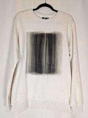 Onepiece Norway Mens Medium Oatmeal Grey Graphic Print Crewneck Sweatshirt NWOT